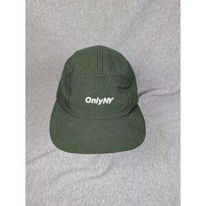 Only NY 5 Panel Camper Hat Forest Green Nylon Made in USA Adjustable Strapback